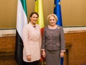 Primirea ministrului de stat pentru siguranță alimentară din Emiratele Arabe Unite, doamna Mariam bint Mohammed Saeed Hareb Al Mehairi, de către prim-ministrul Viorica Dăncilă